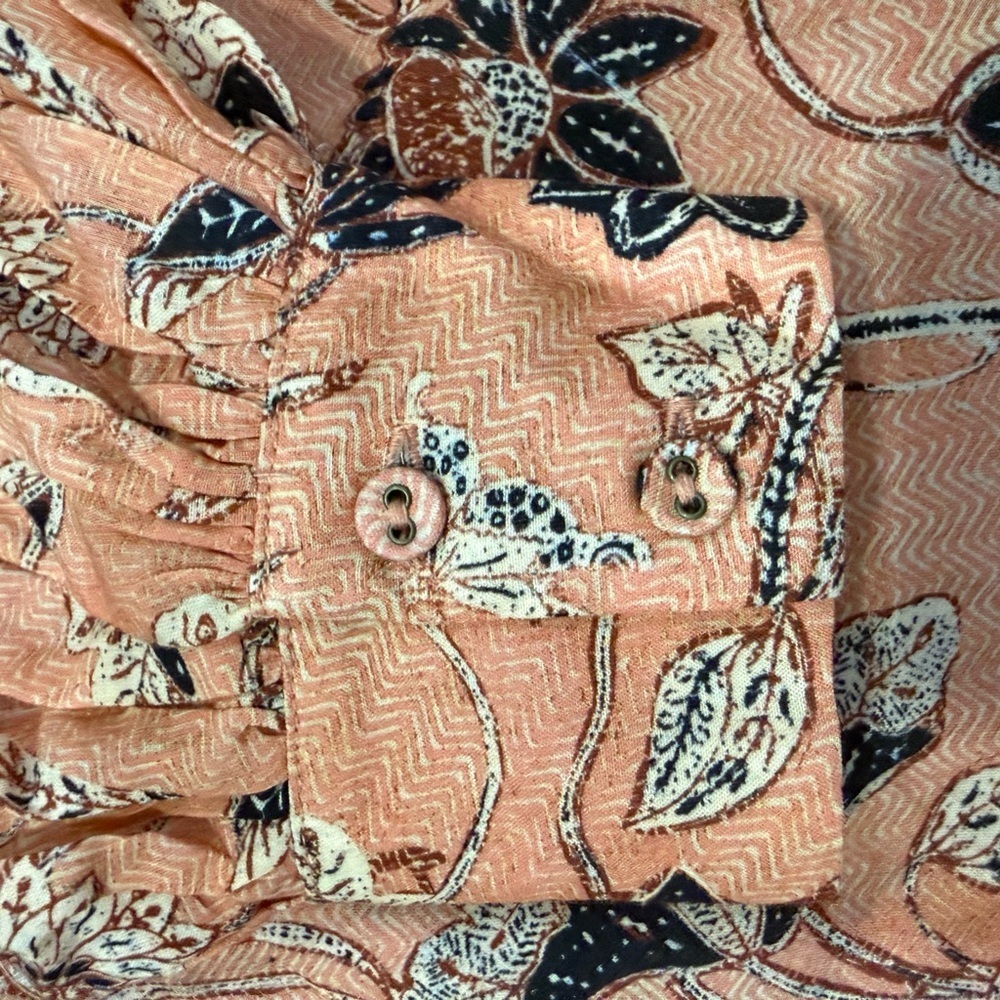 Ulla Johnson Women’s Biarrizt Tunic Floral Peach Mini dress Size M. - Picture 8 of 11